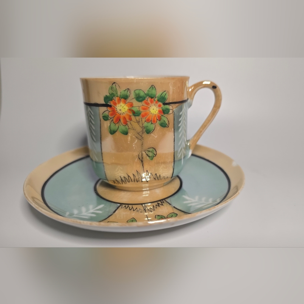 Floral Mug and Plate Set